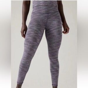 Athleta transcend textured 7/8 Tight Legging, heather violet, Medium MSRP $98